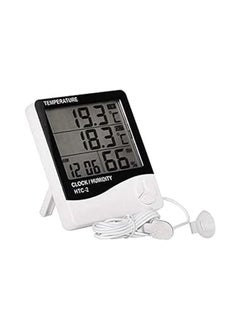 Lcd Digital 2 Thermometer Hygrometer Weather Station Temperature Humidity Tester Clock Alarm