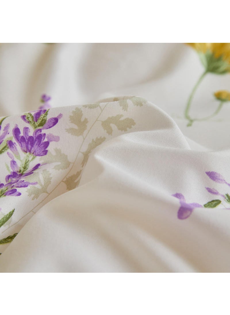 Sharpdo 4-Piece Bed Sheet Set Comforter Set Luxurious Cotton and Soft Microfiber with 1 Duvet/Quilt Cover And 1 Flat sheet And 2 Pillowcases King 2.0m Bed (200*230cm)  - Image 5
