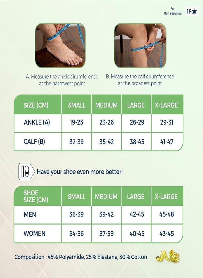 Sorgen Cotton Compression Socks for Men & Women - Travel Compression Socks, Corporate Socks, Health socks, Leg Pain Socks, Flight Socks (Argyle_Medium) - Image 4