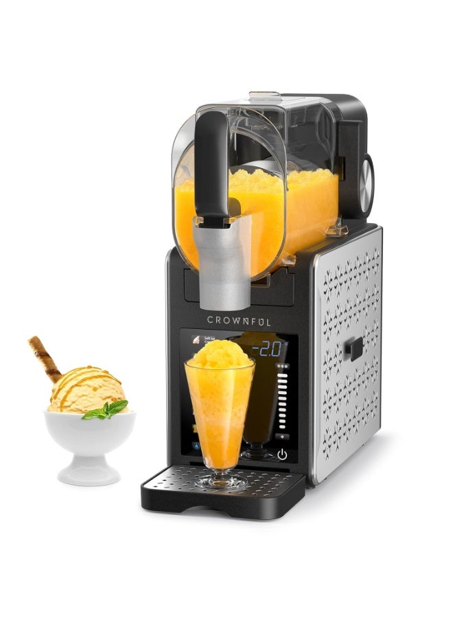 Crownful Slushie Machine, Slushy Maker for Home, 3L Large Capacity Ice-Free Frozen Drink Maker, with Touch Screen, 6 Presets for Soft Ice Cream, Frappe, Milkshake & Frozen Juice, Easy Clean - Image 1