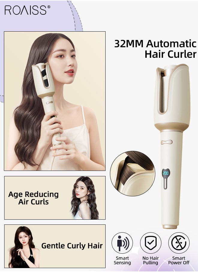 roaiss - Women's Automatic Curling Iron, Long-lasting Styling, One-button Automatic Large Wave Curl Barrel with Ceramic Glaze Coating, Suitable for All Kinds of Curly Hair - Image 1