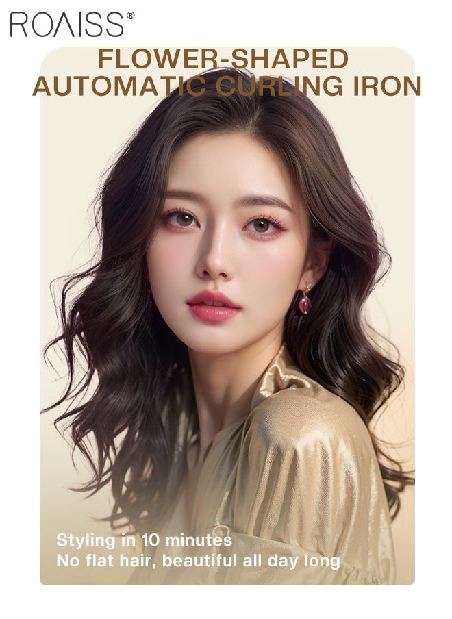 roaiss - Women's Automatic Curling Iron, Long-lasting Styling, One-button Automatic Large Wave Curl Barrel with Ceramic Glaze Coating, Suitable for All Kinds of Curly Hair - Image 1
