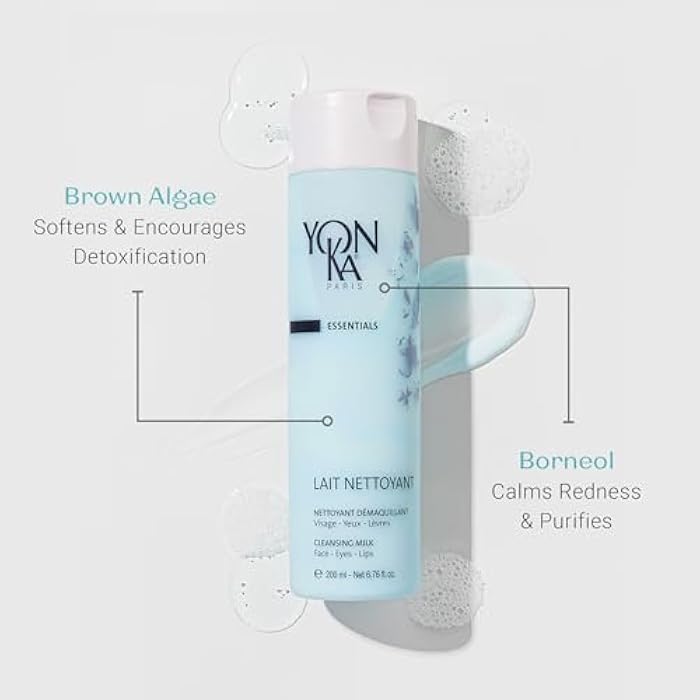 Yonka Lait Nettoyant Facial Cleanser, Gentle Milk Cleanser & Makeup Remover, Daily Plant Based Wash, Moisturize and Balance Skins pH, All Skin Types, Paraben-Free - Image 4