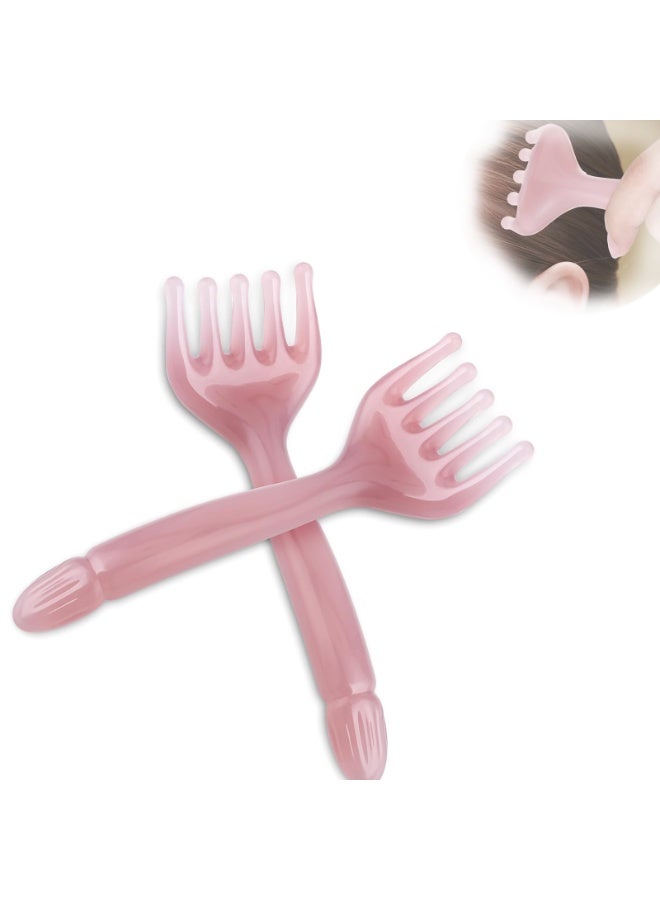 CMGTYYD. جهازان لتدليك الرأس، مشط يدوي بخمسة مخالب، أداة تدليك مريحة من الراتنج، أداة يدوية محمولة لتدليك فروة الرأس، هدية مثالية لعيد الأب وعيد الأم، تدليك لمفي مهدئ للرأس والرقبة، علاج نقاط الضغط. - Image 1