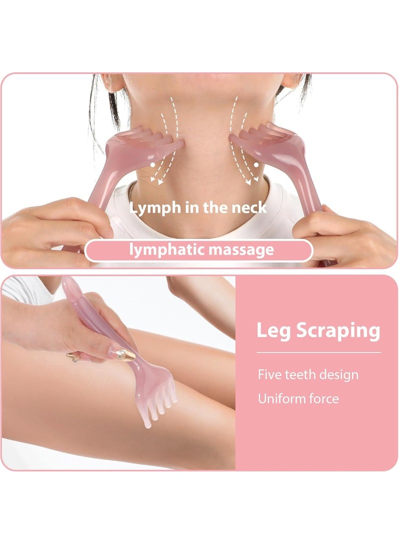 CMGTYYD. جهازان لتدليك الرأس، مشط يدوي بخمسة مخالب، أداة تدليك مريحة من الراتنج، أداة يدوية محمولة لتدليك فروة الرأس، هدية مثالية لعيد الأب وعيد الأم، تدليك لمفي مهدئ للرأس والرقبة، علاج نقاط الضغط. - Image 4