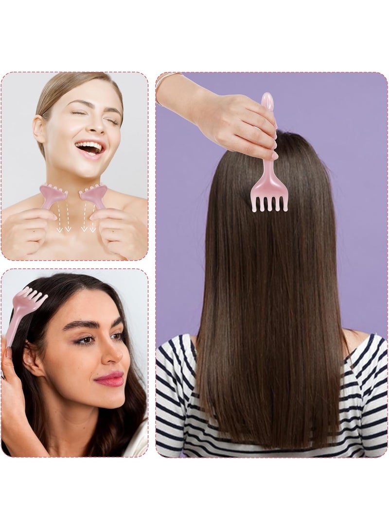 CMGTYYD. جهازان لتدليك الرأس، مشط يدوي بخمسة مخالب، أداة تدليك مريحة من الراتنج، أداة يدوية محمولة لتدليك فروة الرأس، هدية مثالية لعيد الأب وعيد الأم، تدليك لمفي مهدئ للرأس والرقبة، علاج نقاط الضغط. - Image 3