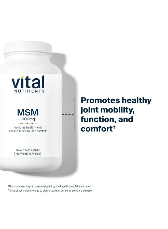 فيتل نيوترينس Vital Nutrients - MSM 1000 mg - شكل طبيعي من الكبريت العضوي - 240 كبسولة - Image 3