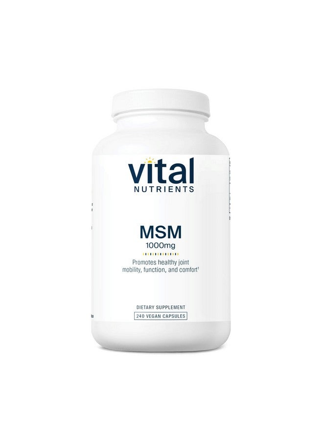 فيتل نيوترينس Vital Nutrients - MSM 1000 mg - شكل طبيعي من الكبريت العضوي - 240 كبسولة - Image 1