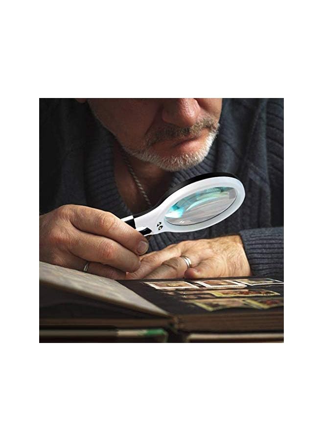 erorex 3 LED Light 3x 45x Handheld Magnifier Illuminated Reading Magnifying Glass Lens Jewelry Loupe Ideal for Reading - Image 3