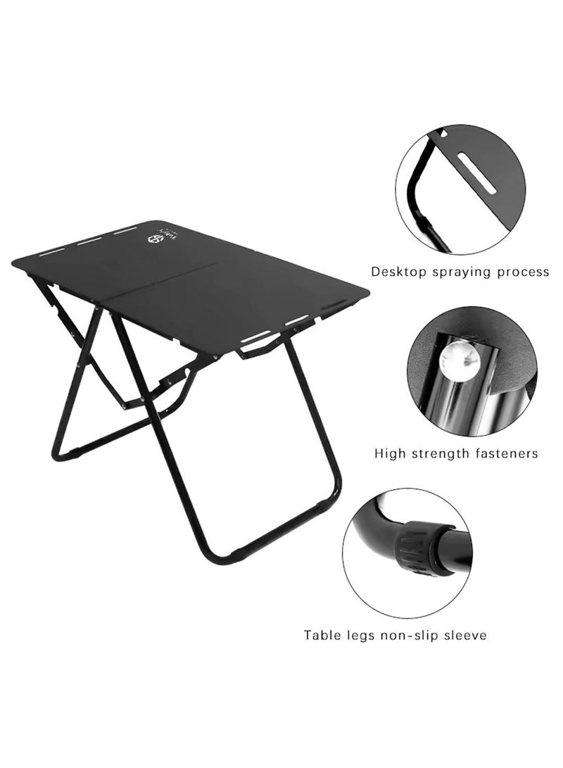 Toby's Tobyâ€™S Aluminum Lightweight Foldable Camping Table With Storage Bag + 2 Ultralight Portable Folding Chairs With Nylon Seat And Carry Bags - Image 2