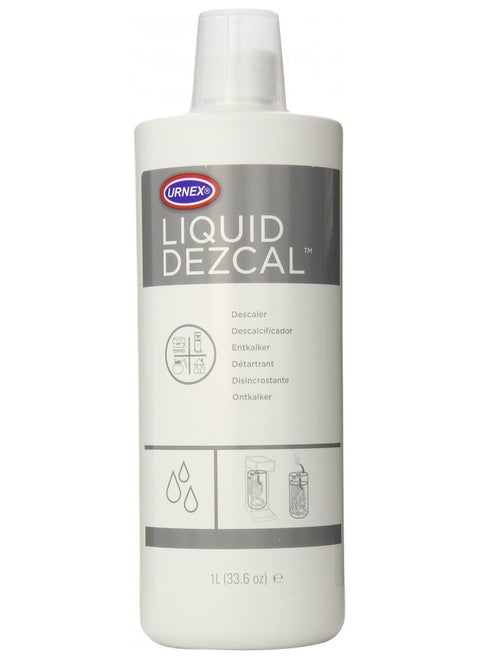 Urnex Liquid Dezcal Activated Descaler - 33.6 Ounce - For Use With Coffee Brewers Espresso Pod and Capsule Machines Kettles Garmet Steamers and Domestic Irons