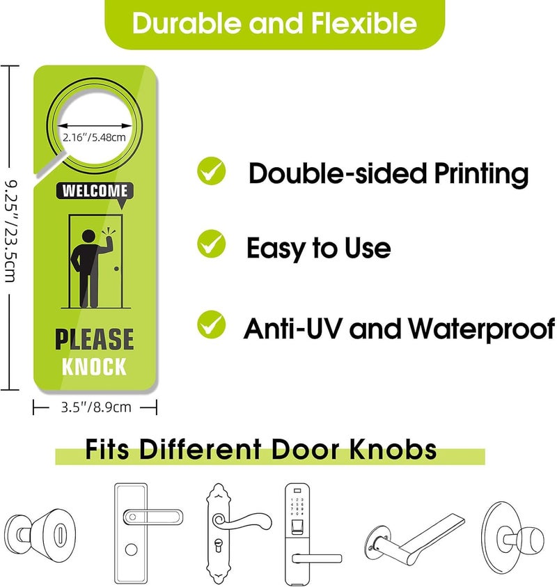 psler Do Not Disturb Door Hanger Sign, Please Knock Sign for Bedroom Door - Image 3