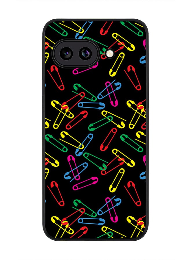 Stylizedd For Google Pixel 9a Case,Slim fit Camera Protection, Shockproof Thin Phone cover  - Safety Pins