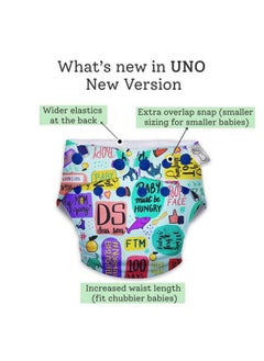 Superbottoms Uno Freesize Cloth Diaper ; Cloth Diaper For Babies 0 To 3 Years ; Washable & Reusable Cloth Diaper ; Comes With Cloth Diaper Inserts ; 1 Organic Cotton Soaker + 1 Booster (Mommy Talk <3)  - Image 3