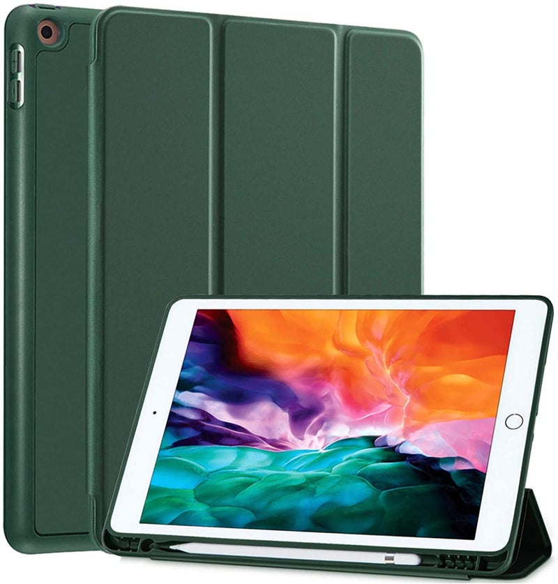 MOCA [Flexible Back] with [Pencil Holder] Smart Case for 10.2 inch iPad 9th 8th 7th Generation 10.2" iPads 2021 2020 2019 Launch A2603 A2604 A2605 A2270 A2428 A2429 A2430 A2197 A2198 A2200 Flip Cover - Image 1