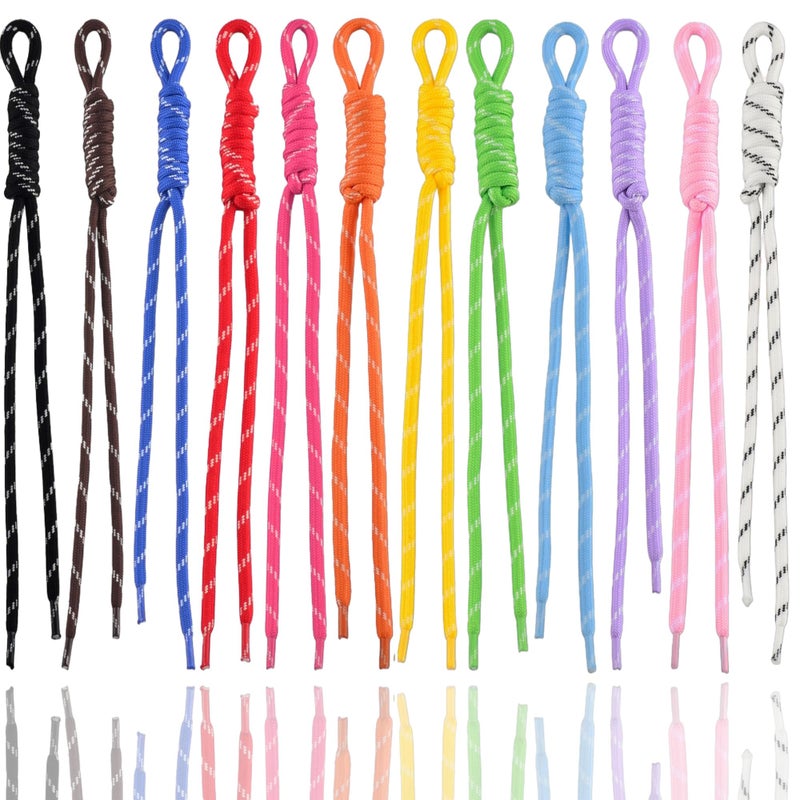 Cmidy Paracord Keychain Paracord Bag Charm 12pcs Braided Nylon Rope Keychain Cord for Bag Purse Backpack Handbag (Colorful) - Image 1