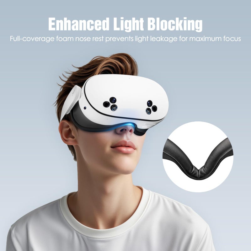SUPERUS for Quest 3S Face Pad Cover Facial Interface, Soft PU Face Cushion Pad Compatible with Meta/Oculus Quest 3S Accessories, Fully Integrated Anti-Light Leakage Design (Not Fit Quest 3) - Image 5