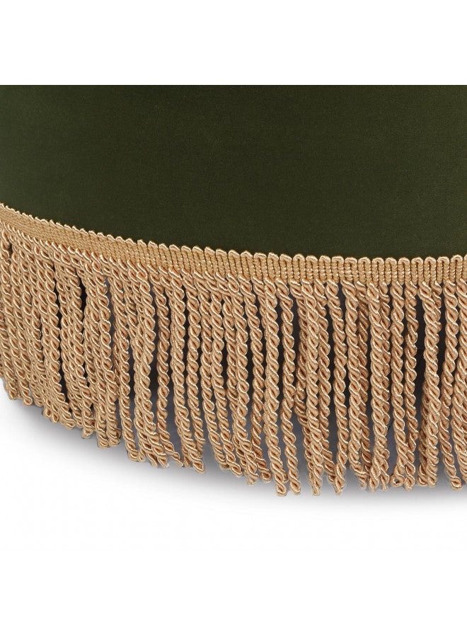 Jennifer Taylor Home Yolanda 24" Round Upholstered Accent Ottoman, Medium - Image 4