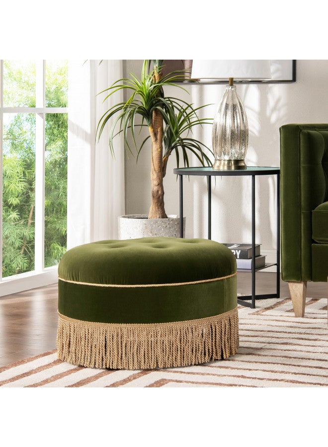 Jennifer Taylor Home Yolanda 24" Round Upholstered Accent Ottoman, Medium - Image 5