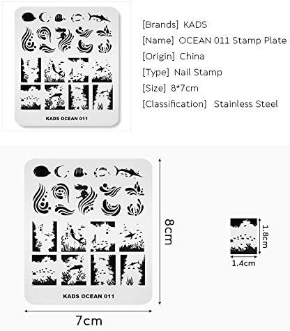 KADS Nail Stamping Plate Rose Flower Nature Nail Art Stamp Template DIY Image Template Manicure Stamping Plate Stencil Tools FL037
