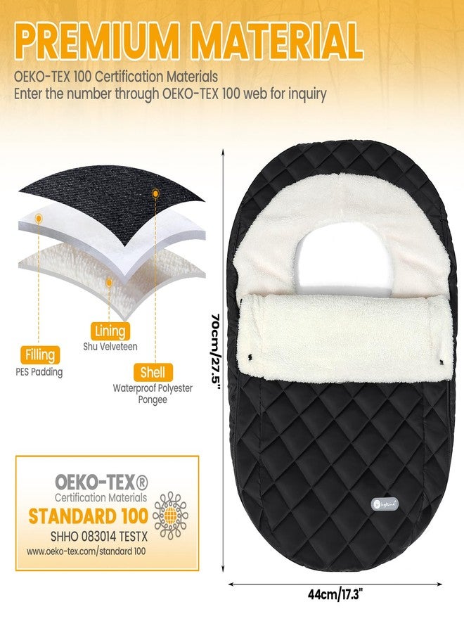 IvyWind Winter Car Seat Cover, Warm Winter Carseat Cover for Baby Boys & Girls, Waterproof Car Seat Winter Cover with Removable Zipper, Keeps Babies Warm and Cozy in Cold Weather, Black - Image 5