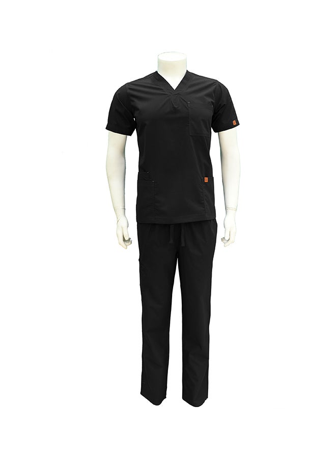 OXYGEN 2-Piece Medical Scrub Set Black - Image 1