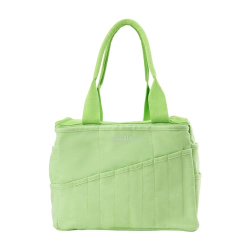 Soolla Studio Bag: Pottery Tool Bag & Craft Storage, Art Supply Organizer, Washable Tote, Knitting Yarn, Crochet Projects, 30 Pockets, 20+ Canvas Colors, Gift For Artists & Teachers (Lime Drip) - Image 1