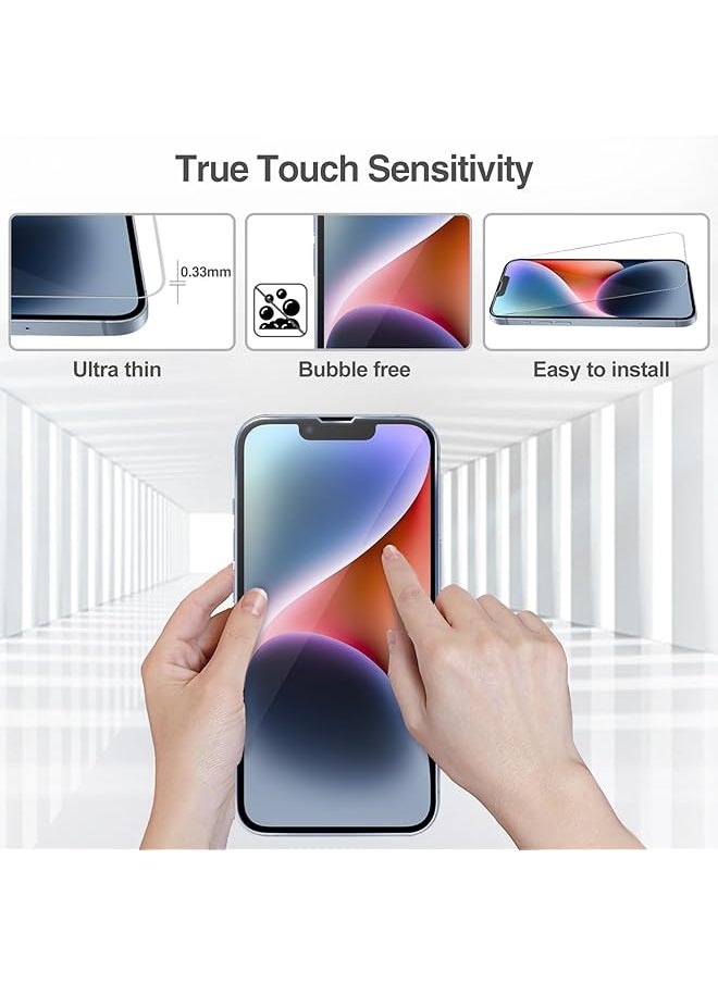 Procases - 2 Pack Screen Protector For Iphone 14 Iphone 13 Iphone 13 Pro 6.1 Inch Tempered Glass Screen Film Guard For Iphone 14 2022 Iphone 13 13 Pro 2021 Clear - Image 1