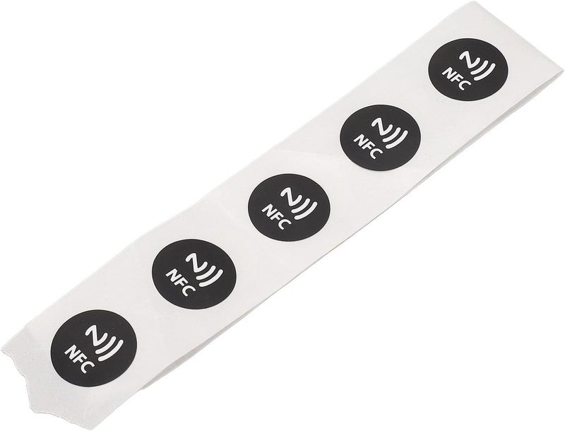klarako 30Pcs NFC Tags PVC Waterproof 504 Bytes Programmable NFC Stickers TagMo Phone for Long Term Use (Black) - Image 1