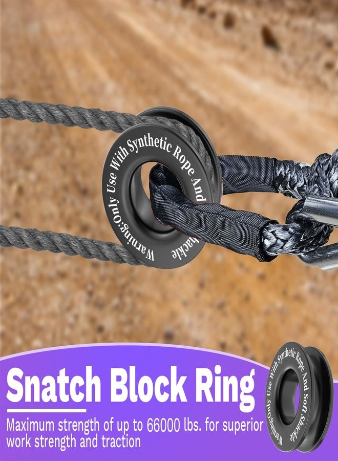 ecocstm Winch Recovery Ring, Heavy Duty 45000 Lbs Break Strength Block Ring, Towing Rcovery for Soft Shackle and Synthetic Rope, Compatible with ATV UTV SUV Truck Off-Road Vehicle (Red) - Image 2
