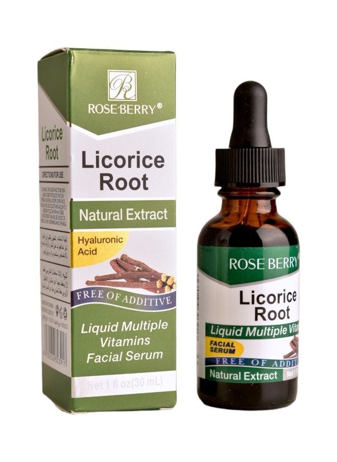 RoseBerry Nature Licorice Root Natural Extract Liquid Multiple Vitamins Facial Serum 30ml  - Image 1