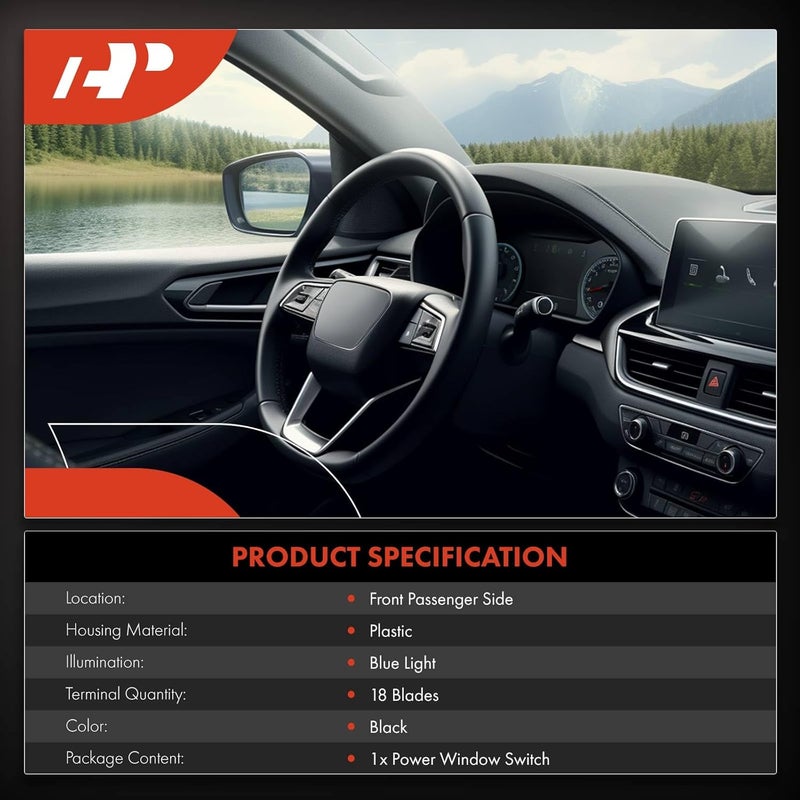 A-Premium Window Switch Replacement for Hyundai Elantra 2016-2020, Front Left - Image 2