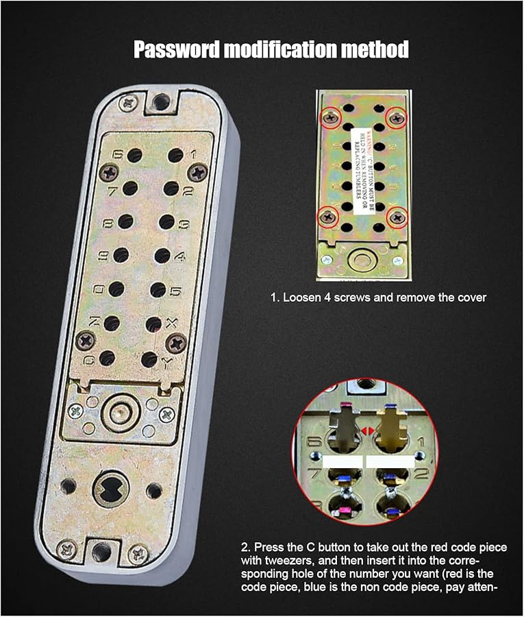 Zinc Alloy Waterproof Mechanical Keyless Combination Door Lock Surface Mount Deadbolt - Image 5