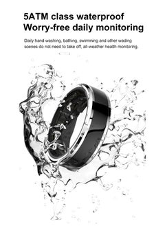 Generic Smart Ring Fitness for Men Women, Health Sleep Heart Rate Oxygen Smart Ring ,IP67 Waterproof Bluetooth Rings Injection Glue CYFIT Sports Smart Ring  - Image 2