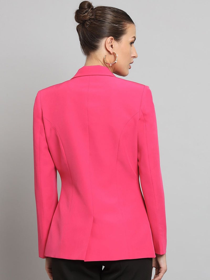 Powersutra Notch Collar Stretch Blazer - Hot Pink for Women - Image 5