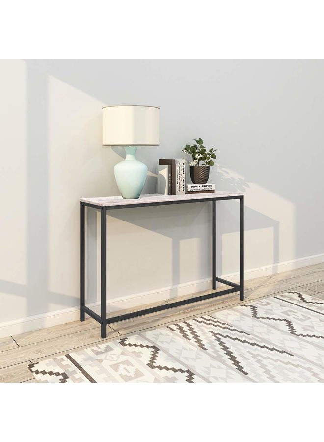 HOMERECOMMEND Console Sofa Tables End Table Computer Desk Coffee Snack Console Tables for Living Room Or Corridor Hallway Natural Wood Color - Image 1