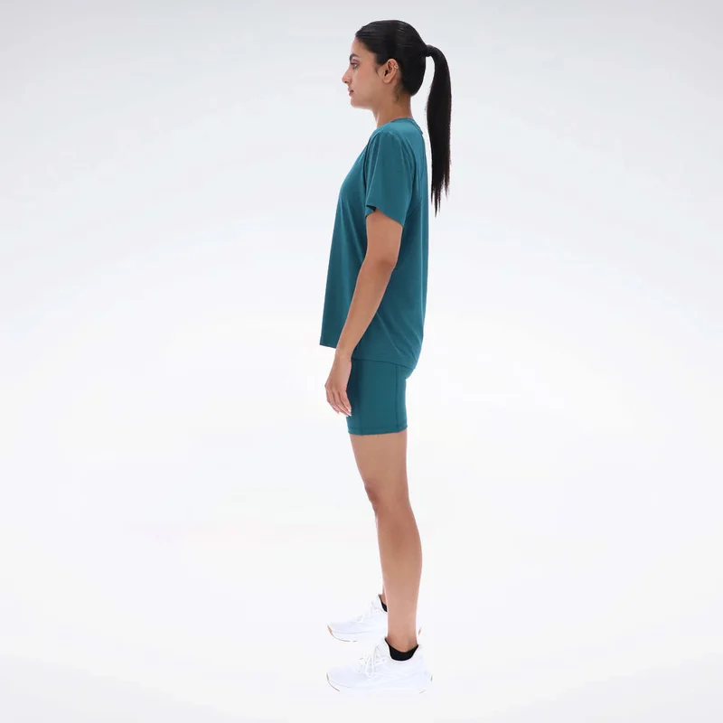 Reebok Retro Teal Reebok Short Sleeve Running Women's T-Shirt for Women | Best Price UAE