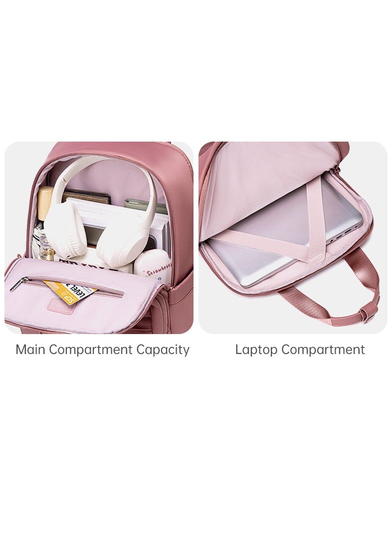 Chantria CB00778 Stylish Anti-theft 15.6-Inch Laptop Water-resistant For Travel Work School Business For Women Fashion Durable Casual Backpack Bag - Nostaliga Rose  - Image 5