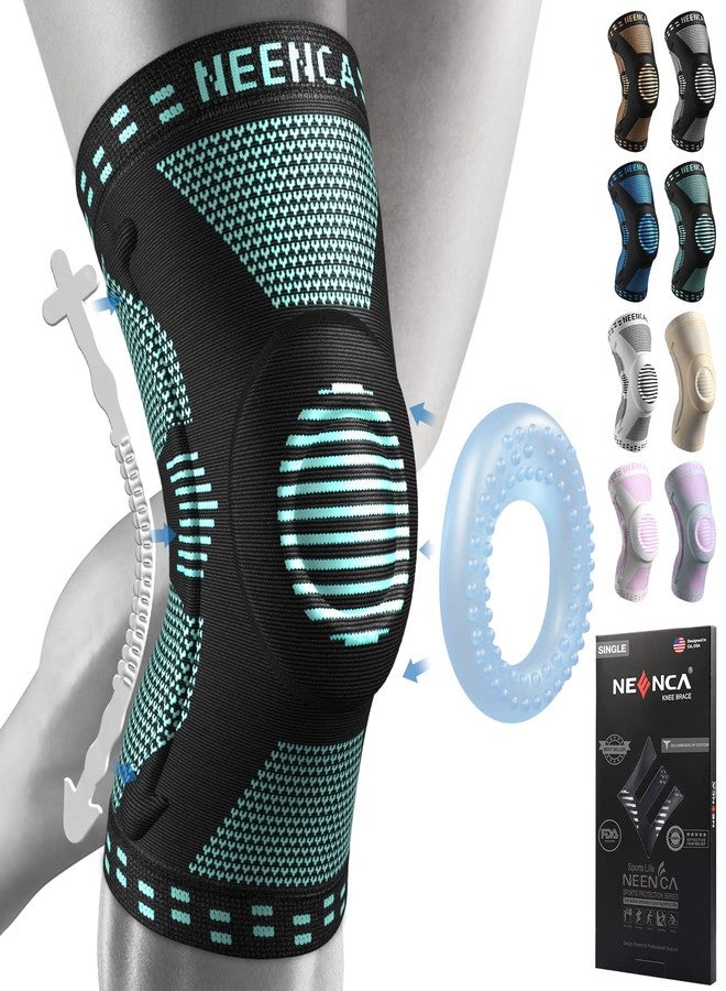 NEENCA Professional Knee Brace for Pain Relief, Medical Knee Support with Patella Pad & Side Stabilizers, Compression Knee Sleeve for Meniscus Tear, ACL, Joint Pain, Runner, Workout (Emerald, XXXL) - Image 1