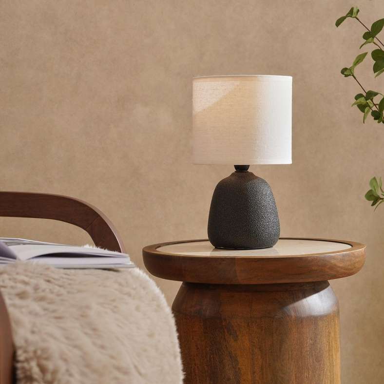 Birchell E-14 Ceramic Table Lamp 15x15x25cm - Black