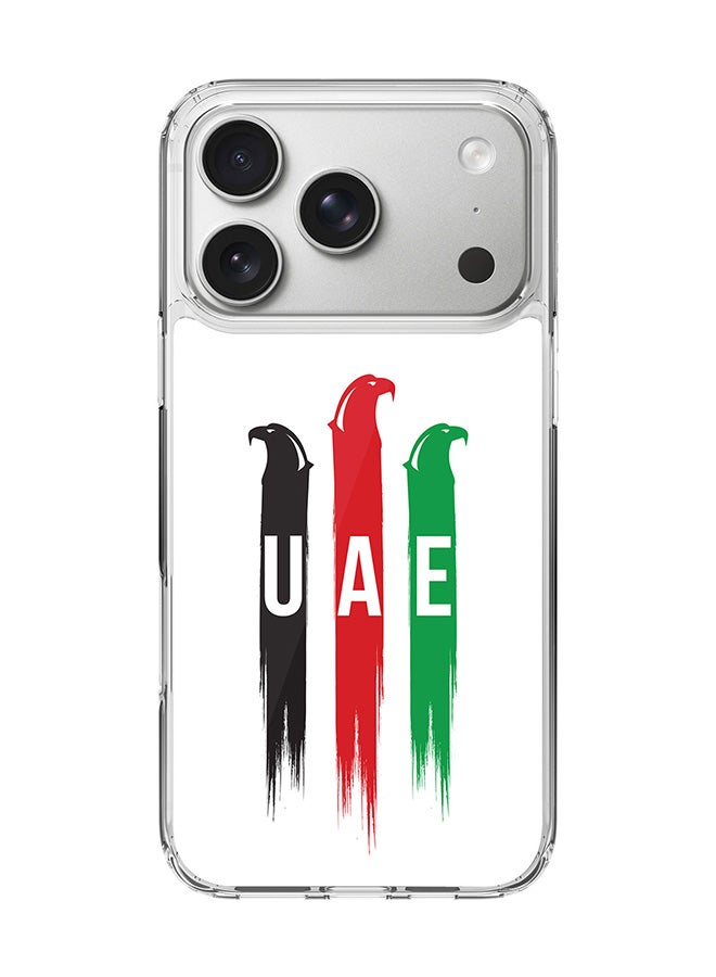Stylizedd Classic Clear MagSafe Case for iPhone 17 Pro , Hybrid Soft Case Flexible Edges Anti Drop TPU PC Gel Thin Transparent Cover [ Designed for iPhone 17 Pro ] - UAE Falcons