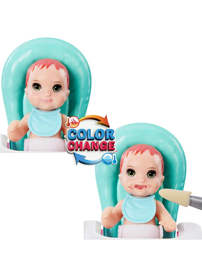 باربي Skipper™ Babysitters Inc.™ Doll and Playset - Feeding Baby (Blonde)