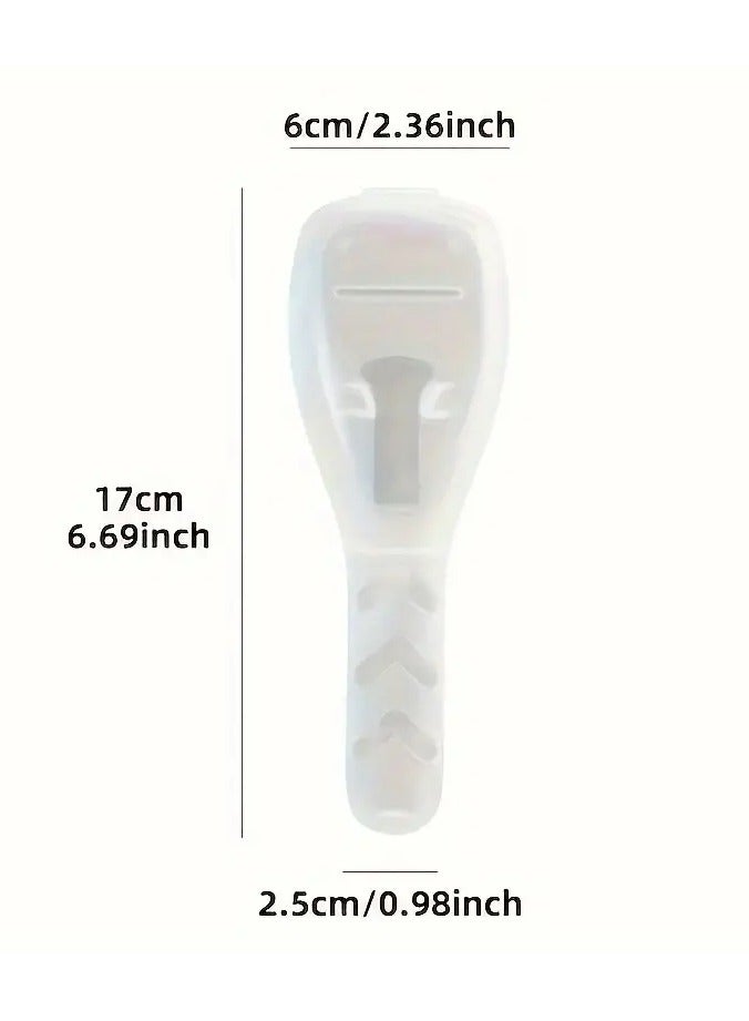 جلوسكي 1 قطعة حقيبة حلاقة السفر، حامل ماكينة حلاقة بلاستيكية شفافة، مقاوم للماء والغبار، قابل للغسل باليد، ملحق الاستمالة المحمولة للرجال رقم - Image 2