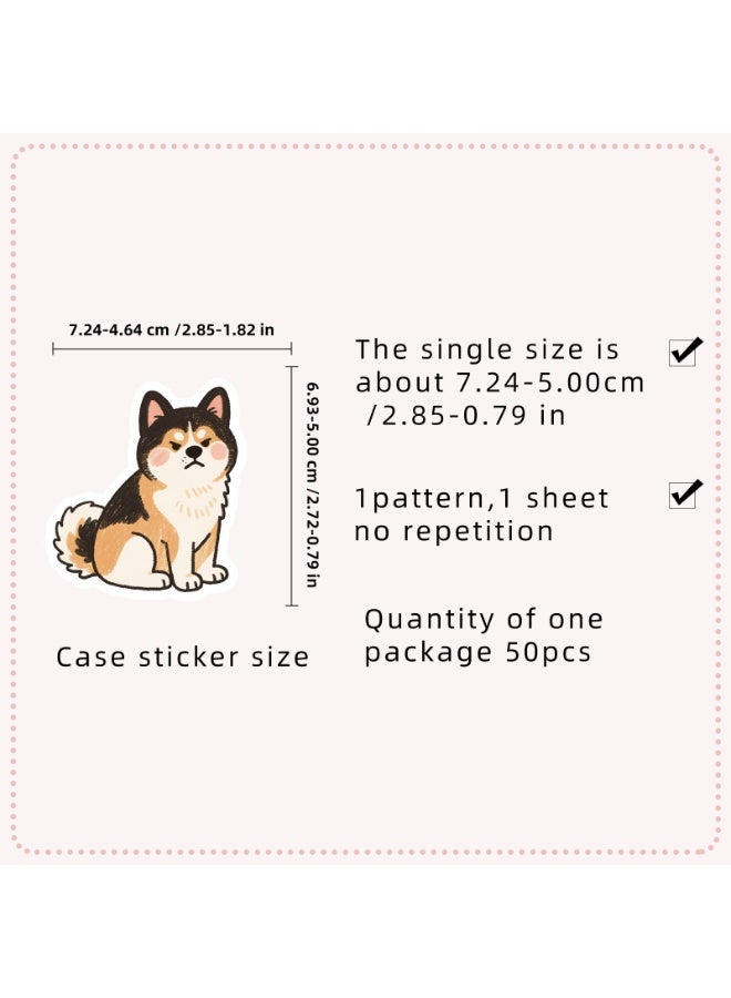 56 PCS Cute Hand Drawn Dogs Stickers for Kids Adults, Aesthetic Animal Stickers for Scrapbook Journal, Vinyl Dogs Decals for Laptop Water Bottles Classroom Prize Party Gift Scrapbook Supplies - Image 4