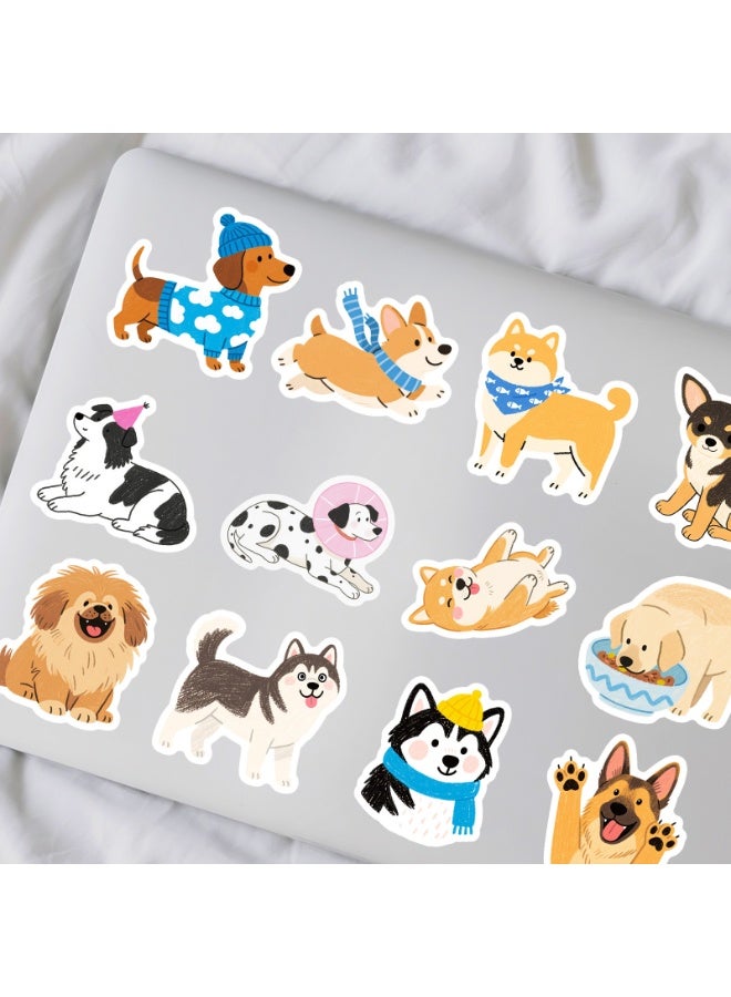 56 PCS Cute Hand Drawn Dogs Stickers for Kids Adults, Aesthetic Animal Stickers for Scrapbook Journal, Vinyl Dogs Decals for Laptop Water Bottles Classroom Prize Party Gift Scrapbook Supplies - Image 5