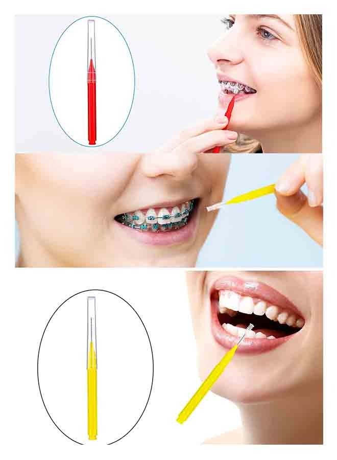 Generic 100 PCS Interdental Brushes ，Dental Floss Toothpick Braces Brush Tooth Cleaning Tool Care Tool (Multicolour)  - Image 5