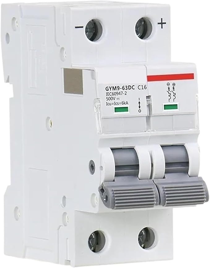 Gym9 DC MCB 2P 20A 2 Pole 6KA 500V Din Rail Miniature Circuit Breaker - Image 1