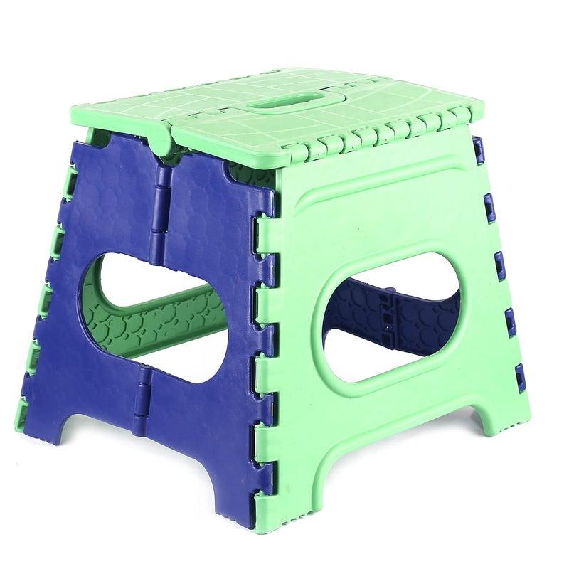 LAFILLETTE 12inch Lightweight Foldable Step Stool for Adults and Kids Great for Kitchen Bathroom Bedroom Garage Picnic More Green