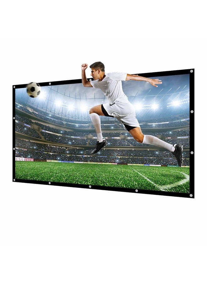 NIERBO Projector Screen Large 250 Inches 16:9 Wall Mounted Canvas HD Projection Screen Folded for Outside Home Theater 1.6 Gain Not Include Mount - Image 1