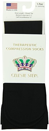 Celeste Stein Therapeutic Compression Socks, Black, 15-20 mmHg, Moderate, 0.6 Ounce - Image 5